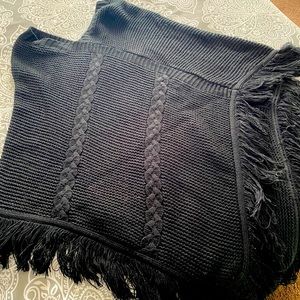 Black Sweater Poncho